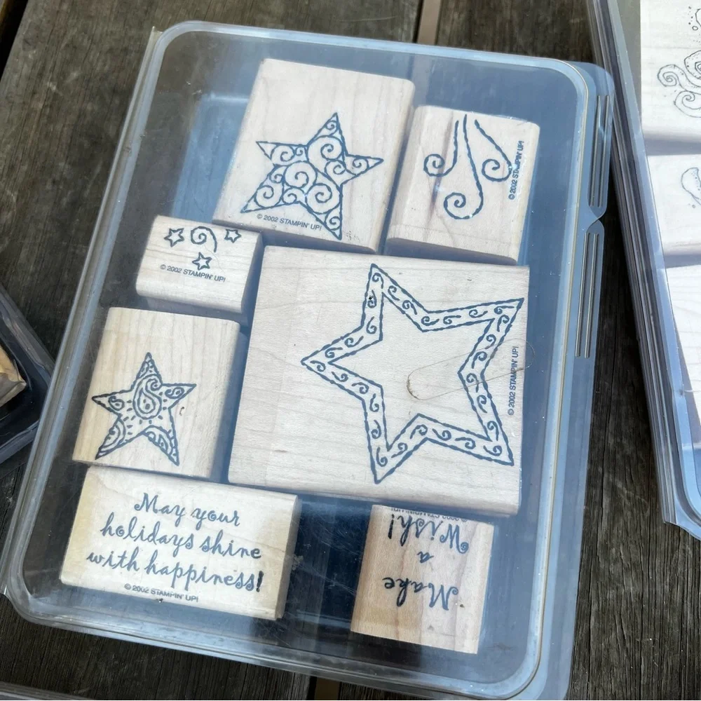 Vintage Early 2000s Stampin' Up Stamp Bundle of Five Sets New and Used Stamps